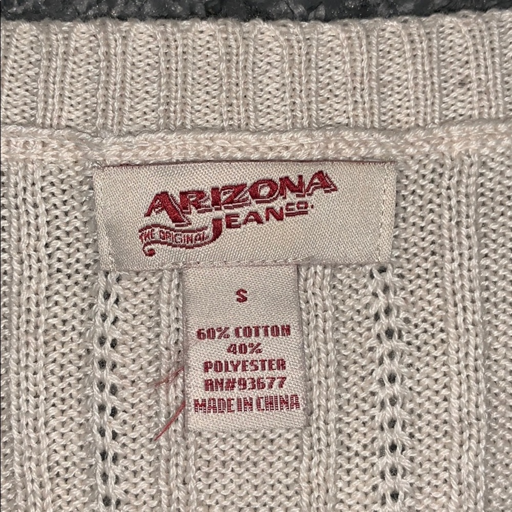 Cream Ribbed Knit Sweater - Picture 2 of 2